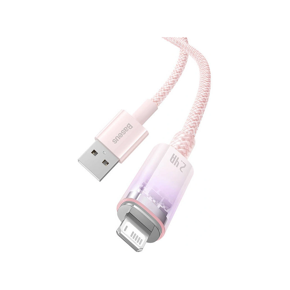 Hurtownia GSM - Cablu Baseus Explorer Series USB-A/Lightning 2m 2.4A (roz) - BSU4320 - {ean13} - Hurt