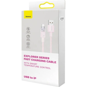 Kabel Baseus Explorer Series USB-A/Lightning 2m 2.4A (różowy)