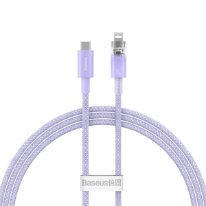 Kabel Baseus Explorer Series USB-C/Lightning 1m 20W (lila)