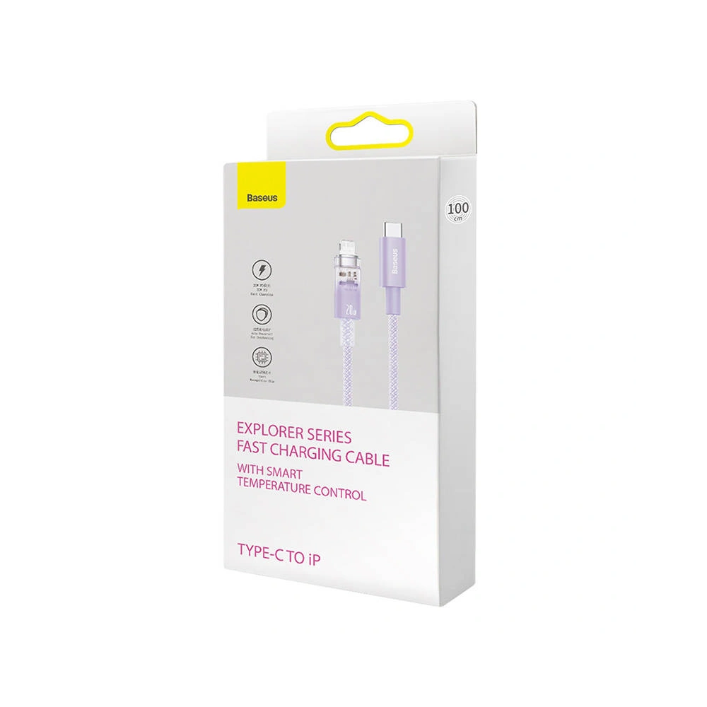 Wholesale Baseus Explorer Series USB-C/Lightning Cable 1m 20W (purple) - BSU4321 - {ean13} - Hurt