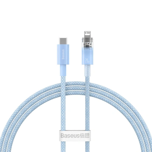 Kabel Baseus Explorer Series USB-C/Lightning 1m 20W (niebieski)