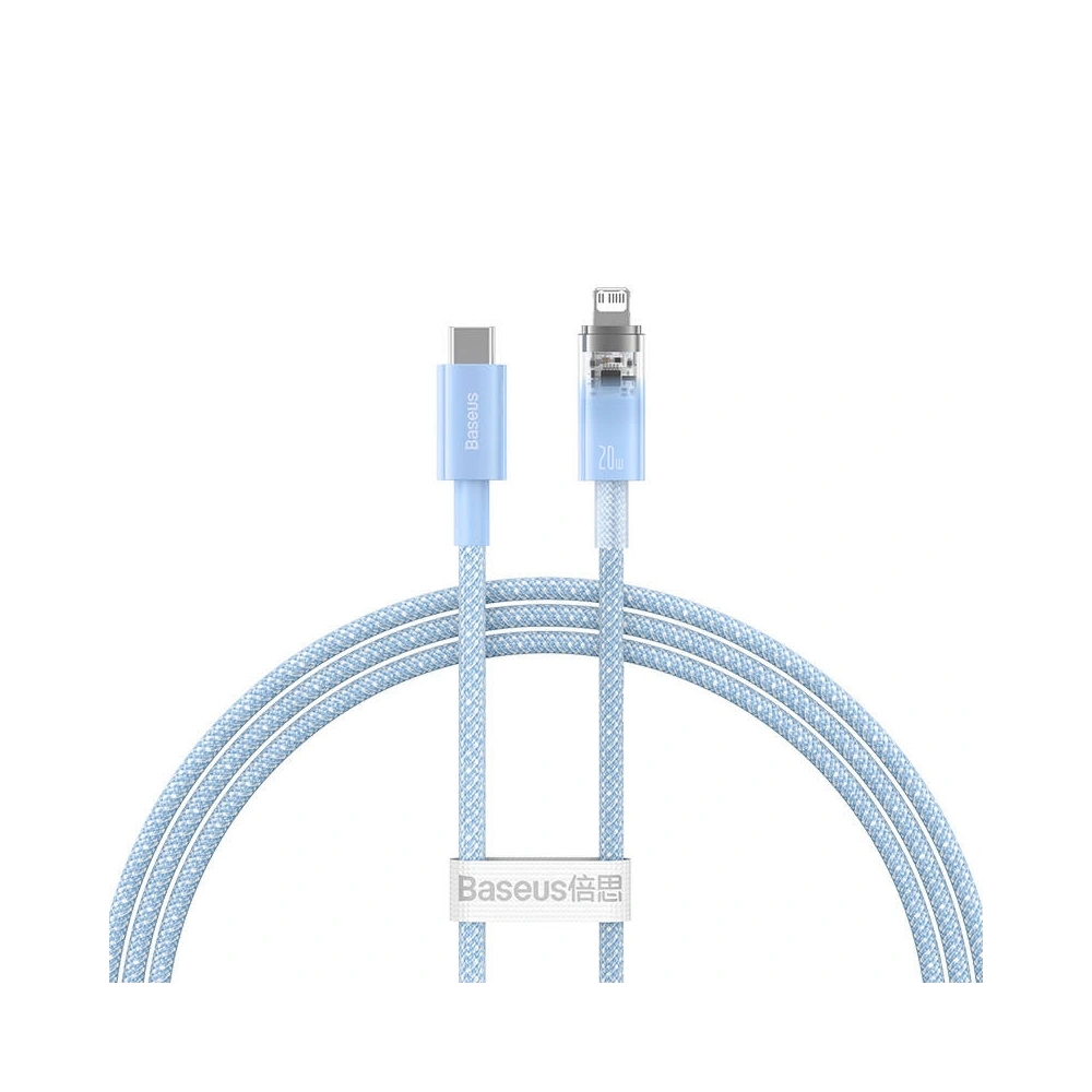 Hurtownia GSM - Cablu Baseus Explorer Series USB-C/Lightning 1m 20W (albastru) - BSU4322 - {ean13} - Hurt
