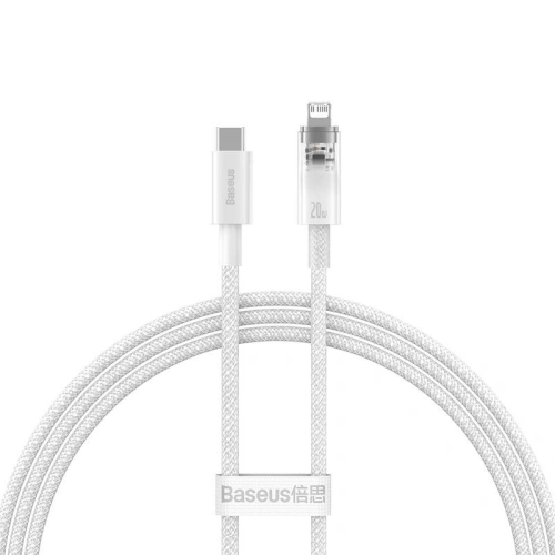 Kabel Baseus Explorer Series USB-C/Lightning 1m 20W (biały)