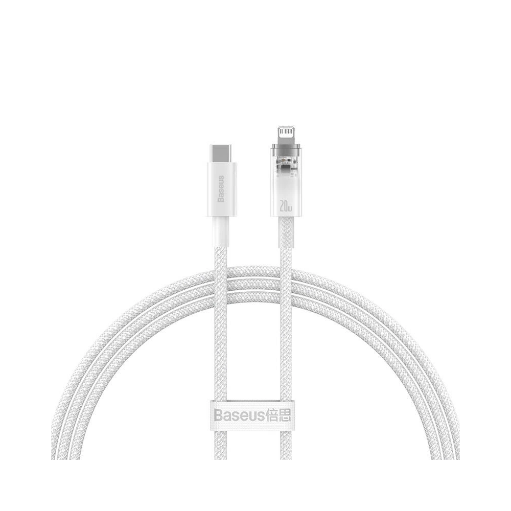 Hurtownia GSM - Kabel Baseus Explorer Series USB-C/Lightning 1m 20W (weiß) - BSU4323 - {ean13} - Hurt