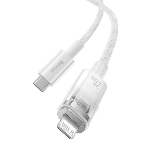 Kabel Baseus Explorer Series USB-C/Lightning 1m 20W (biały)