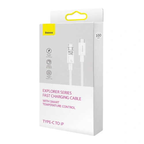 Kabel Baseus Explorer Series USB-C/Lightning 1m 20W (biały)