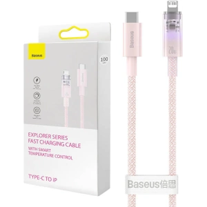 Kabel Baseus Explorer Series USB-C/Lightning 1m 20W (rosa)