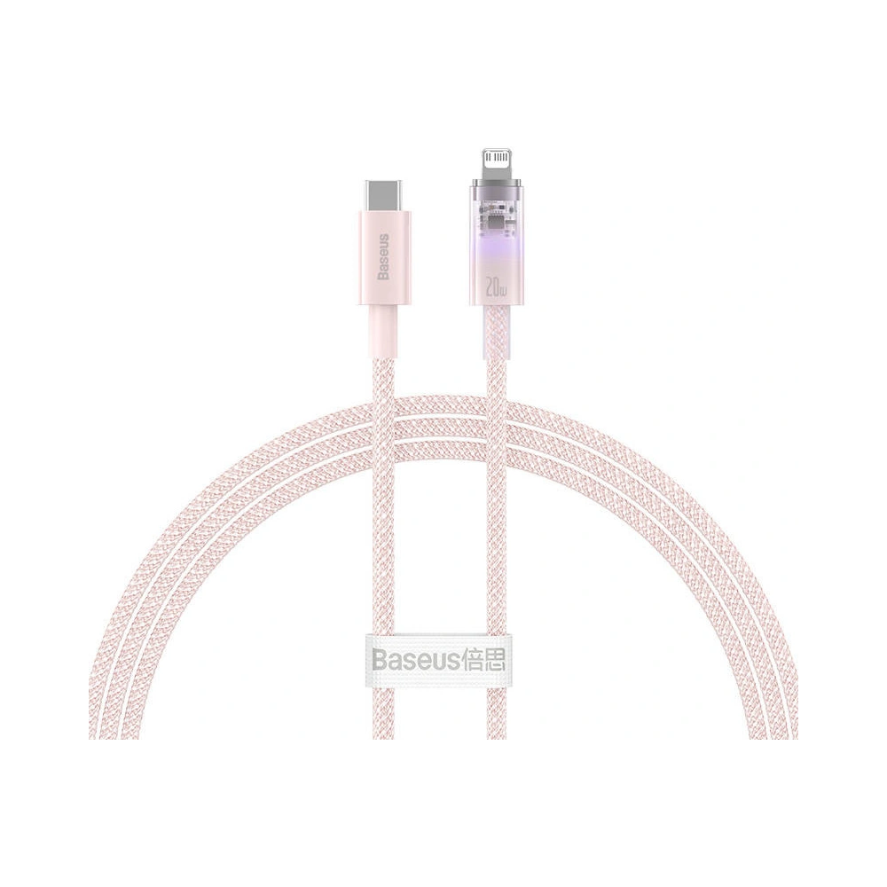 Hurtownia GSM - Kabel Baseus Explorer Series USB-C/Lightning 1m 20W (růžový) - BSU4324 - {ean13} - Hurt