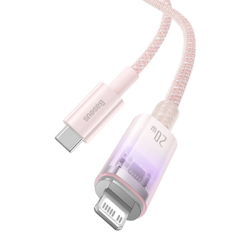 Kabel Baseus Explorer Series USB-C/Lightning 1m 20W (różowy)