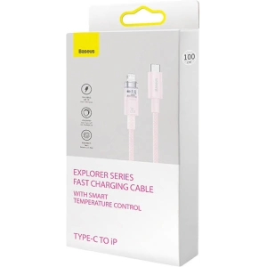 Kabel Baseus Explorer Series USB-C/Lightning 1m 20W (rosa)