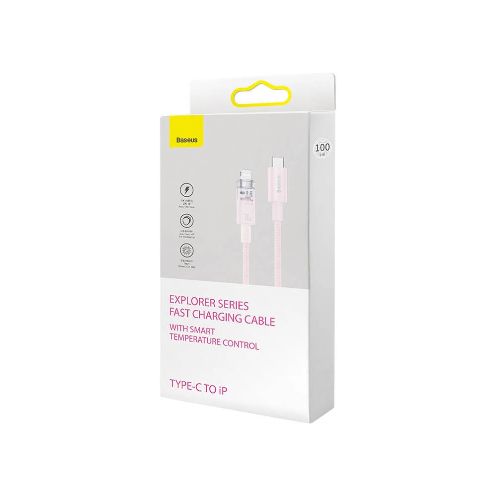 Hurtownia GSM - Cablul Baseus Explorer Series USB-C/Lightning 1m 20W (roz) - BSU4324 - {ean13} - Hurt