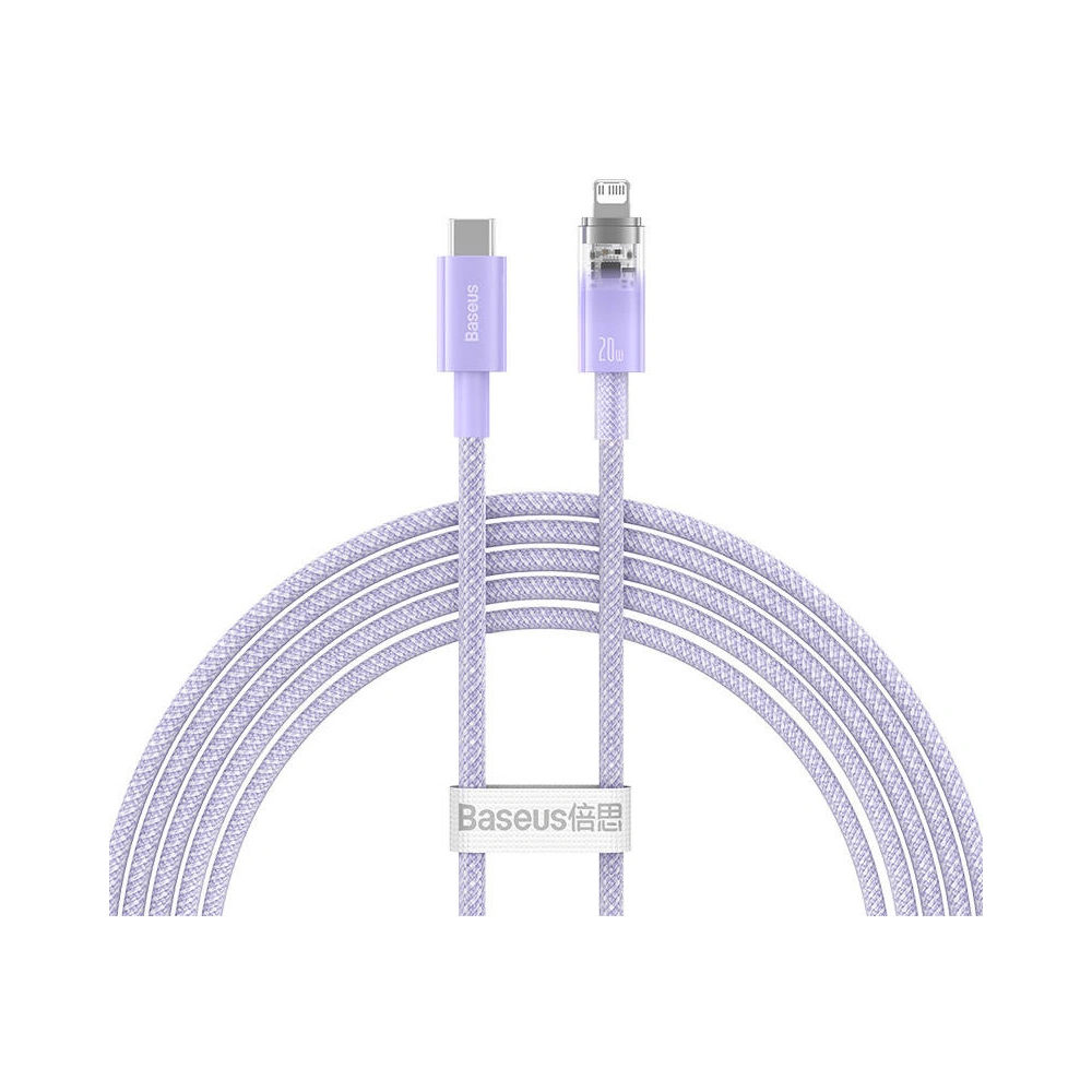 Wholesale Baseus Explorer Series USB-C/Lightning Cable 2m 20W (purple) - BSU4325 - {ean13} - Hurt