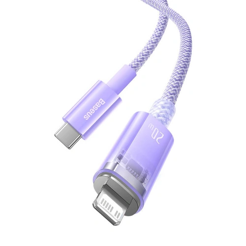 Kabel Baseus Explorer Series USB-C/Lightning 2m 20W (fioletowy)