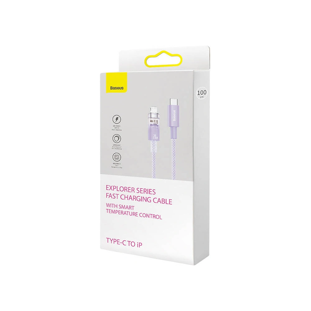 Wholesale Baseus Explorer Series USB-C/Lightning Cable 2m 20W (purple) - BSU4325 - {ean13} - Hurt