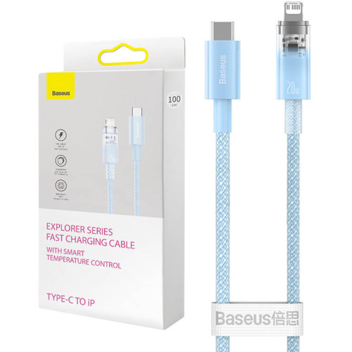 Baseus Distributor - 6932172629090 - BSU4326 - Baseus Explorer Series USB-C/Lightning Cable 2m 20W (blue) - B2B homescreen