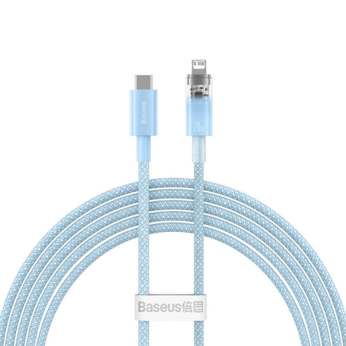 Kabel Baseus Explorer Series USB-C/Lightning 2m 20W (niebieski)