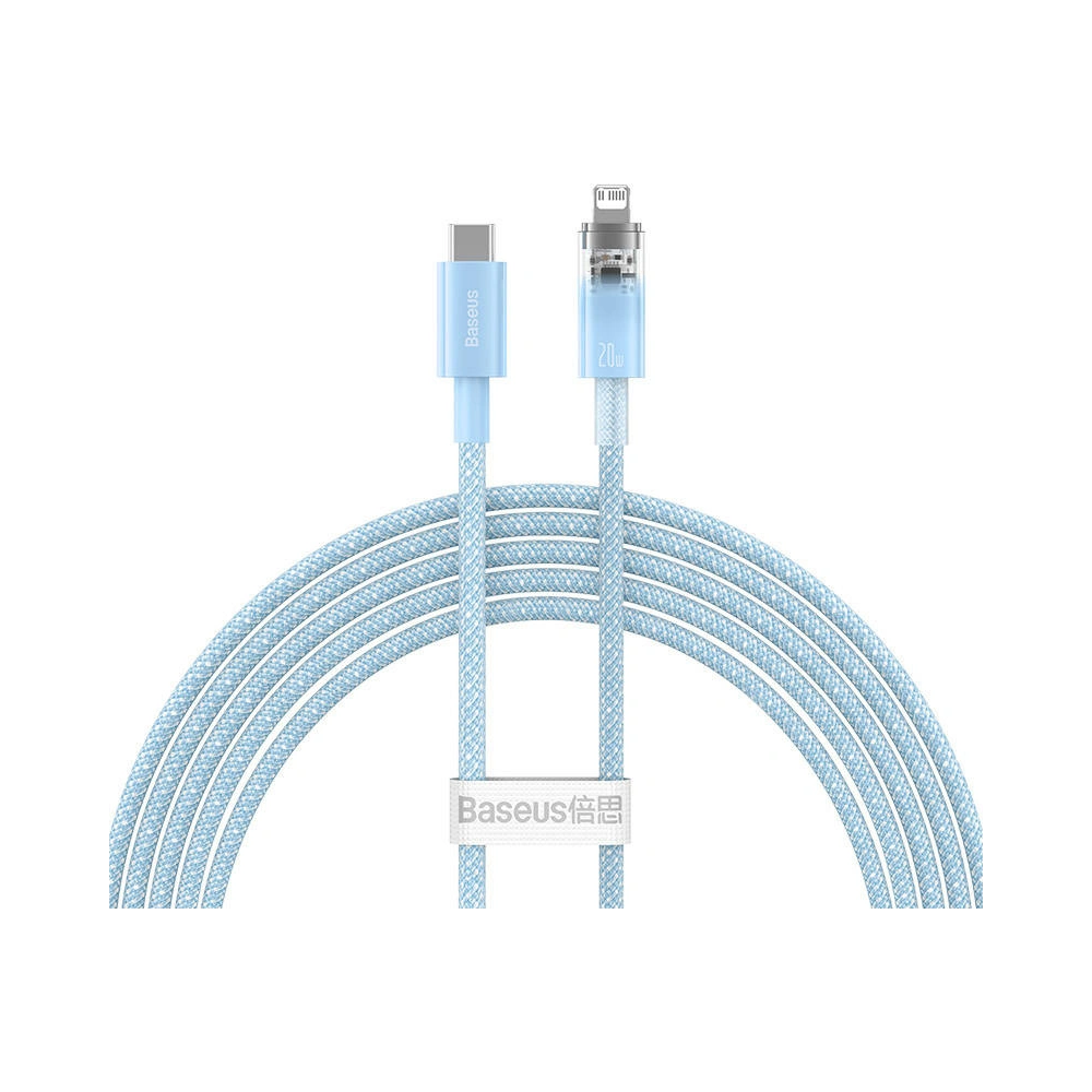 Hurtownia GSM - Cablul Baseus Explorer Series USB-C/Lightning 2m 20W (albastru) - BSU4326 - {ean13} - Hurt