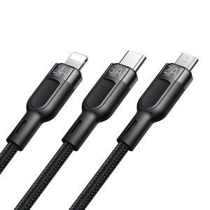 Hurtownia GSM - Kábel 3w1 Mcdodo CA-0930 USB-A/USB-C - Lightning - microUSB 6A, 1.2m (fekete) - MDD116 - {ean13} - Hurt