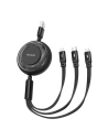 Kabel 3w1 Mcdodo CA-3570 USB-A/USB-C - Lightning - microUSB 1.2m (černý)