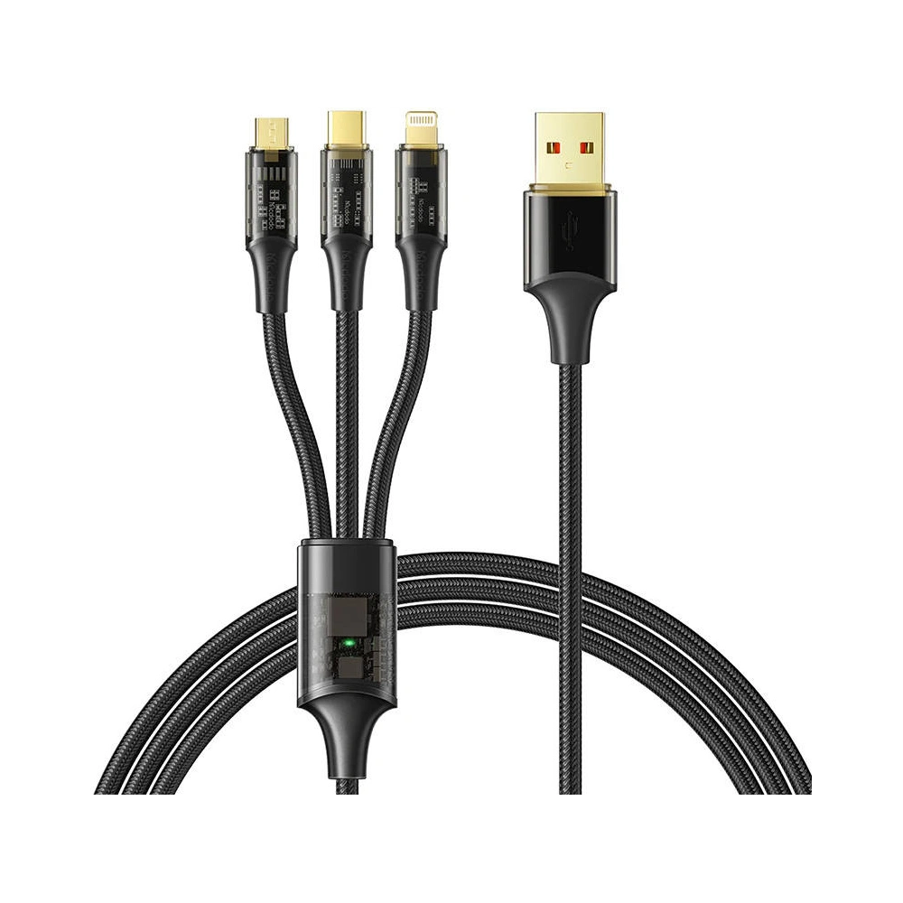 Hurtownia GSM - Kabel 3w1 Mcdodo CA-3330 USB-A/USB-C - Lightning - microUSB 1.2m (černý) - MDD128 - {ean13} - Hurt