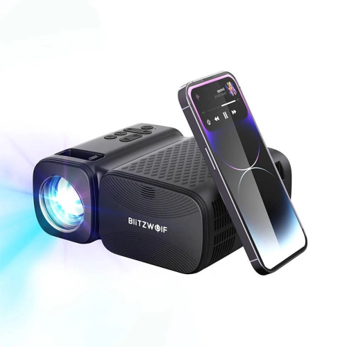 Projektor LED BlitzWolf BW-V3 Mini, Wi-Fi + Bluetooth (czarny)