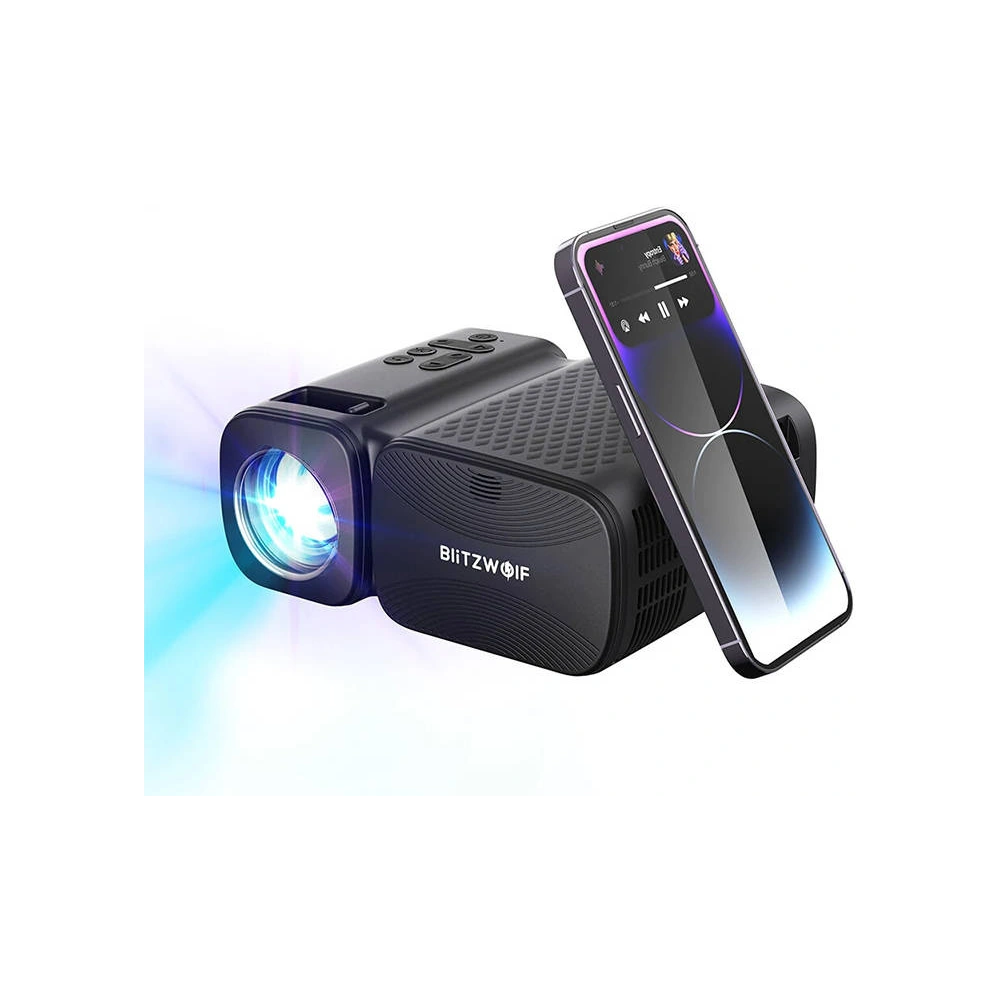 Hurtownia GSM - Projektor LED BlitzWolf BW-V3 Mini, Wi-Fi + Bluetooth (negru) - BLZ563 - {ean13} - Hurt
