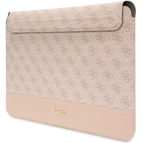 Etui Guess Sleeve GUCS14PS4SGP 14 cali różowy/pink 4G Stripe Metal Logo