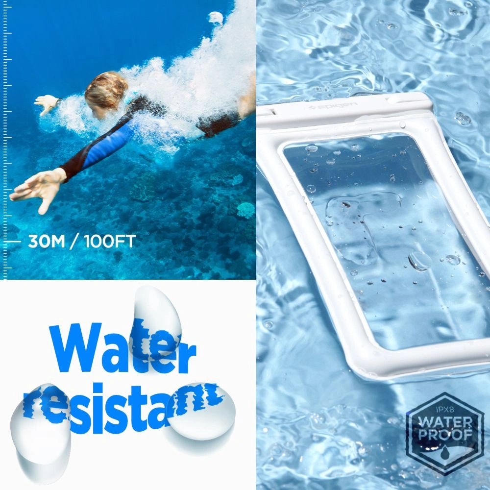 Hurtownia GSM - Wasserdichte Hülle Spigen A610 Universal Waterproof Float Case Weiß - SPN2882 - {ean13} - Hurt