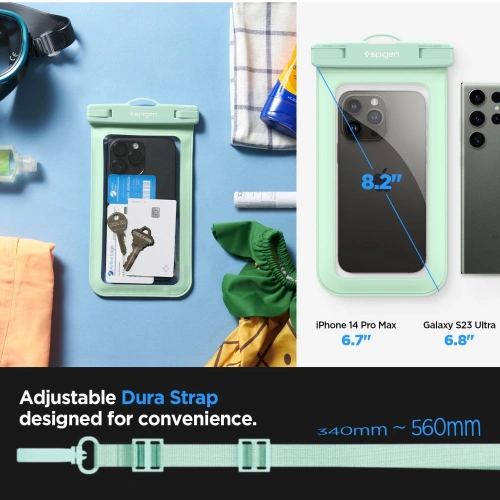 Etui wodoszczelne Spigen A601 Universal Waterproof Case Mint