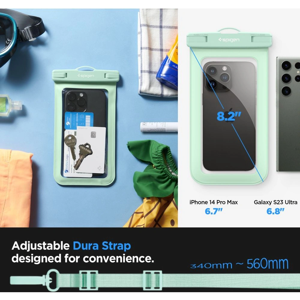 Hurtownia GSM - Wasserdichtes Etui Spigen A601 Universelles Wasserdichtes Gehäuse Mint - SPN2883 - {ean13} - Hurt