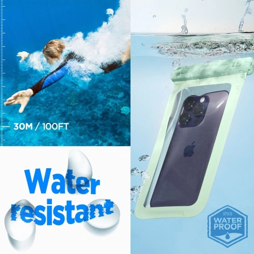 Etui wodoszczelne Spigen A601 Universal Waterproof Case Mint