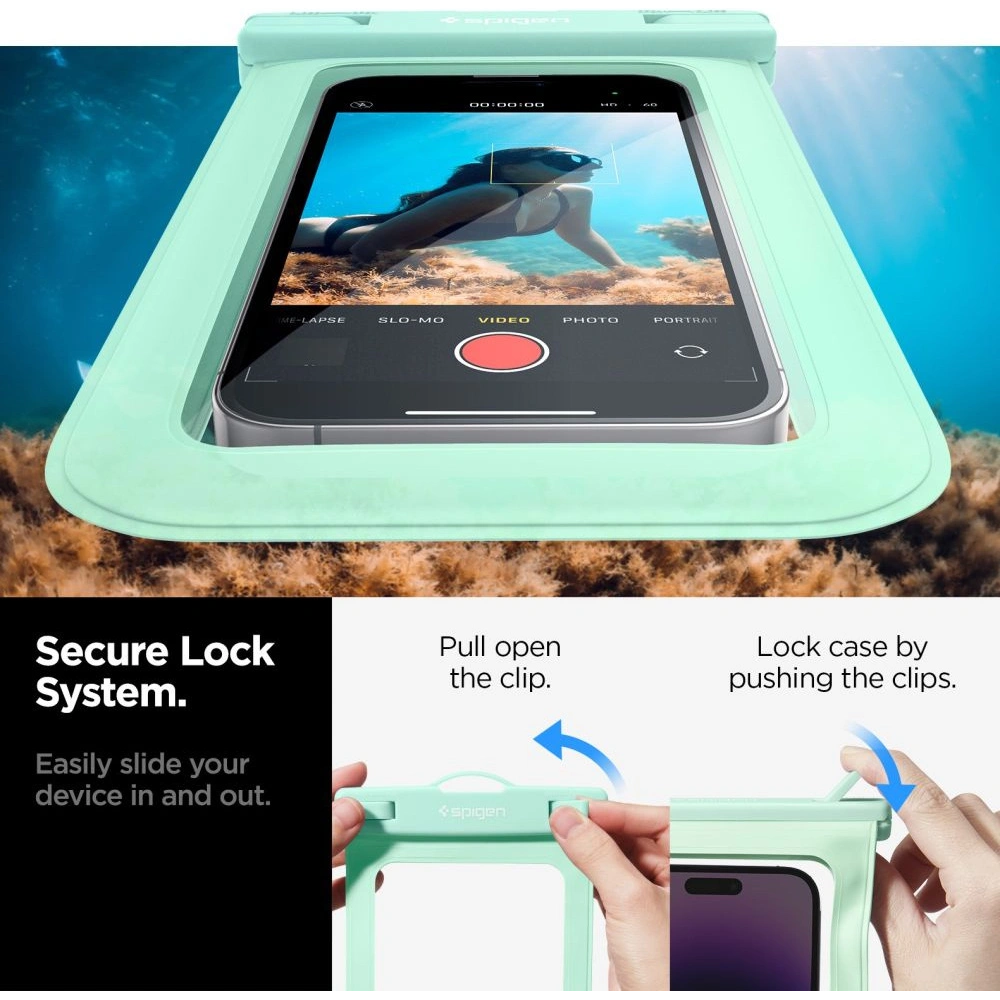 Hurtownia GSM - Etui impermeabil Spigen A601 Universal Waterproof Case Mint - SPN2883 - {ean13} - Hurt