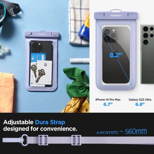 Etui wodoszczelne Spigen A601 Universal Waterproof Case Aqua Blue