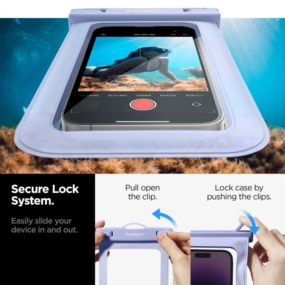 Hurtownia GSM - Wasserdichtes Etui Spigen A601 Universal Waterproof Case Aqua Blau - SPN2884 - {ean13} - Hurt