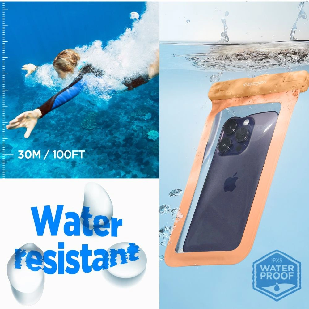 Hurtownia GSM - Wasserdichtes Etui Spigen A601 Universal Waterproof Case Apricot - SPN2885 - {ean13} - Hurt