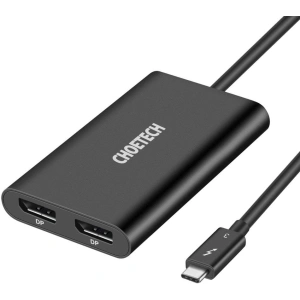 Hurtownia GSM - Adapter HUB Choetech HUB-D03 USB-C Thunderbolt 3 (40Gbps)/2xDisplayPort 4K 60Hz schwarz - CHT65 - {ean13} - Hurt