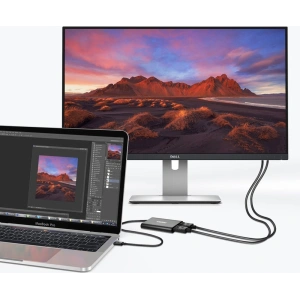 Hurtownia GSM - Adapter HUB Choetech HUB-D03 USB-C Thunderbolt 3 (40Gbps)/2xDisplayPort 4K 60Hz schwarz - CHT65 - {ean13} - Hurt