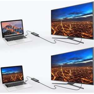 Hurtownia GSM - Adapter HUB Choetech HUB-D03 USB-C Thunderbolt 3 (40Gbps)/2xDisplayPort 4K 60Hz negru - CHT65 - {ean13} - Hurt