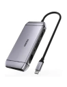 Adaptér HUB Choetech HUB-M15 9w1 USB-C/3xUSB 3.2 Gen 1 - čtečka karet SD a TF - HDMI 4K 30Hz - VGA Full HD 60Hz - USB-C - RJ45 šedý