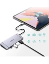 Hurtownia GSM - Adaptér HUB Choetech HUB-M15 9w1 USB-C/3xUSB 3.2 Gen 1 - čtečka karet SD a TF - HDMI 4K 30Hz - VGA Full HD 60Hz - USB-C - RJ45 šedý - CHT66 - {ean13} - Hurt