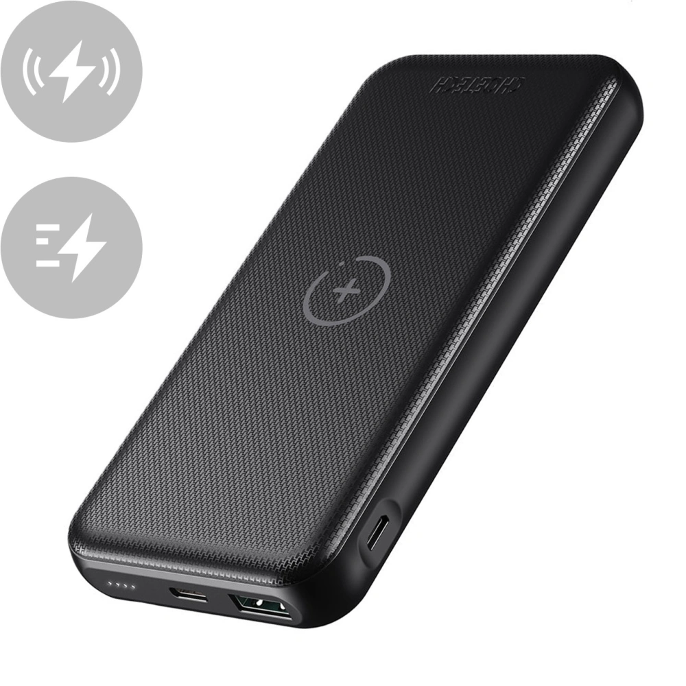Hurtownia GSM - Powerbank Choetech B650 10000mAh 18W QC PD USB-A/USB-C vezeték nélküli Qi töltéssel 10W fekete - CHT67 - {ean13} - Hurt