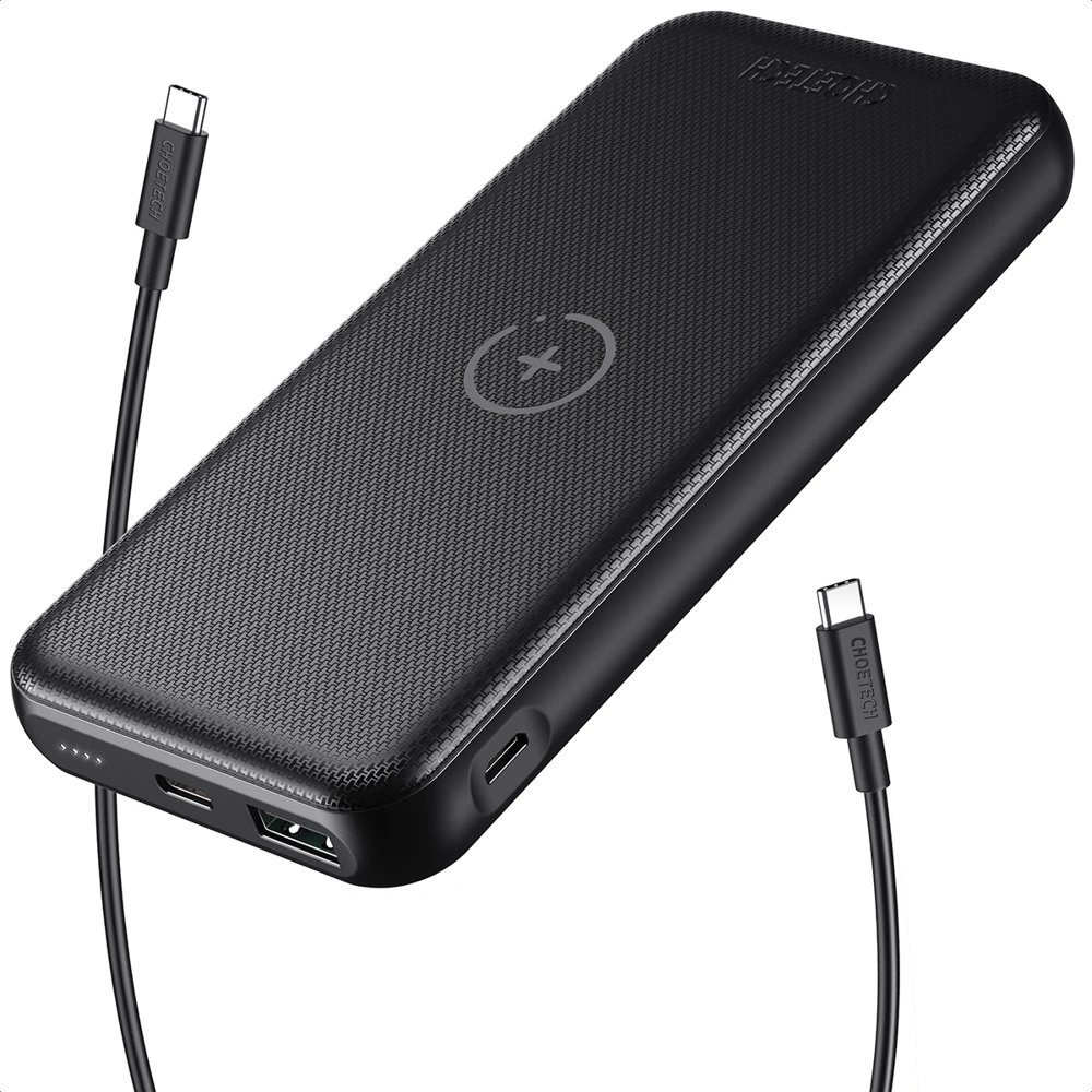 Hurtownia GSM - Powerbank Choetech B650 10000mAh 18W QC PD USB-A/USB-C vezeték nélküli Qi töltéssel 10W fekete - CHT67 - {ean13} - Hurt