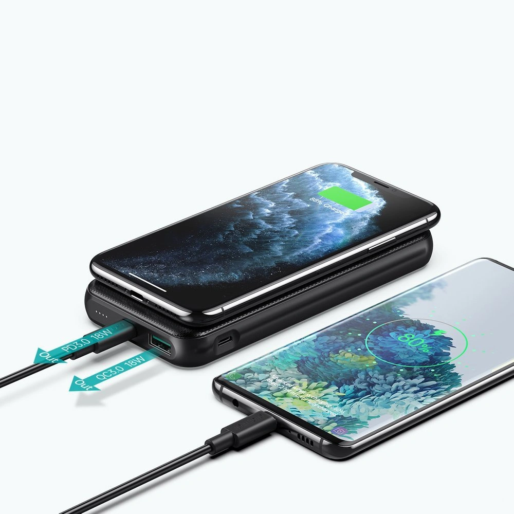 Hurtownia GSM - Powerbank Choetech B650 10000mAh 18W QC PD USB-A/USB-C vezeték nélküli Qi töltéssel 10W fekete - CHT67 - {ean13} - Hurt