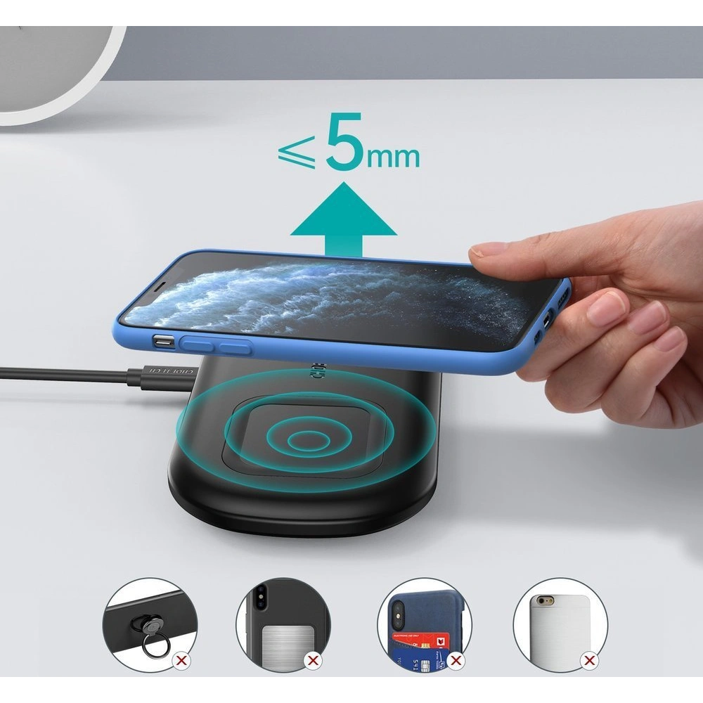 Wholesale Choetech T570-S Wireless Charger Qi 10W for phone and Samsung Galaxy Watch black - CHT71 - {ean13} - Hurt