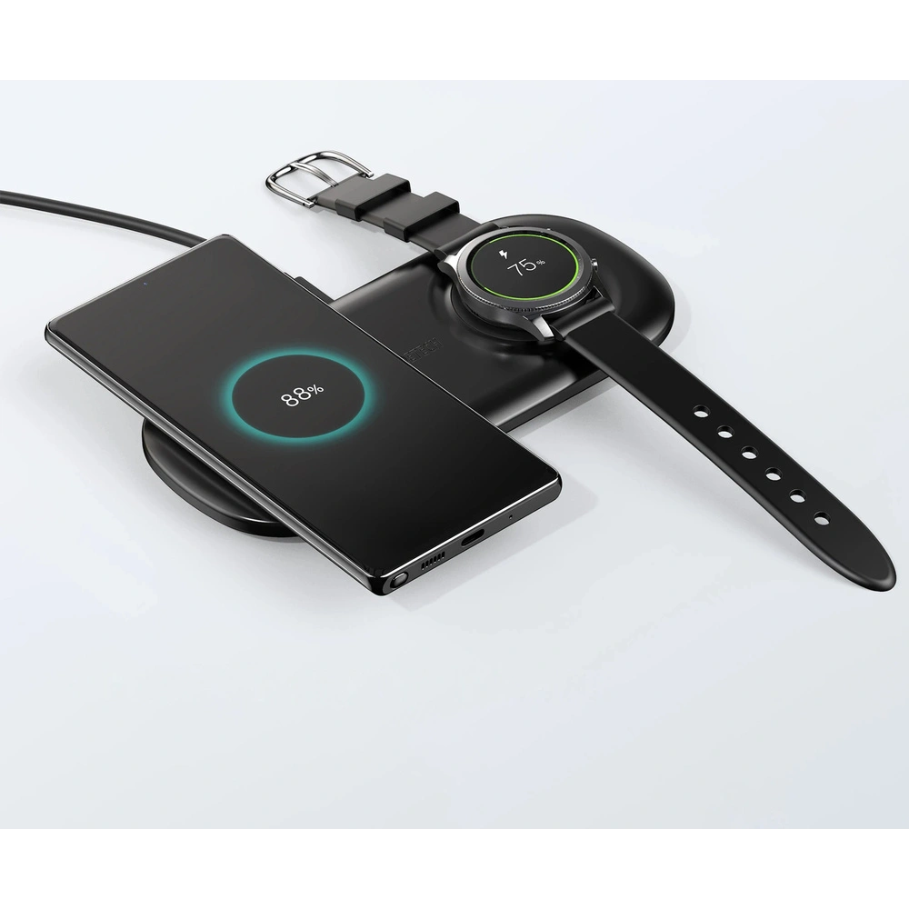 Hurtownia GSM - Bezdrátová nabíječka Choetech T570-S Qi 10W pro telefon a Samsung Galaxy Watch černá - CHT71 - {ean13} - Hurt