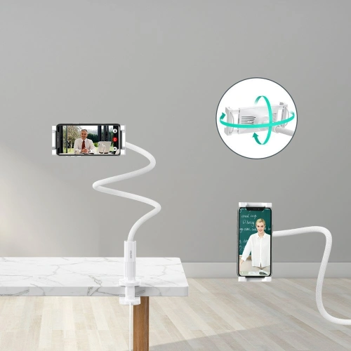 Uchwyt biurkowy z ładowarką bezprzewodową Choetech T584-F 15W biały