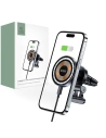 Uchwyt samochodowy z ładowarką bezprzewodową Tech-Protect MM15W-V5 Magnetic MagSafe Vent Car Mount Wireless Charger 15W Black