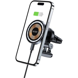 Hurtownia GSM - Auto-Halterung mit kabellosem Ladegerät Tech-Protect MM15W-V5 Magnetic MagSafe Lüftungs-Autohalterung Wireless Charger 15W Schwarz - THP2047 - {ean13} - Hurt