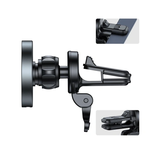 Uchwyt samochodowy z ładowarką bezprzewodową Tech-Protect MM15W-V5 Magnetic MagSafe Vent Car Mount Wireless Charger 15W Black