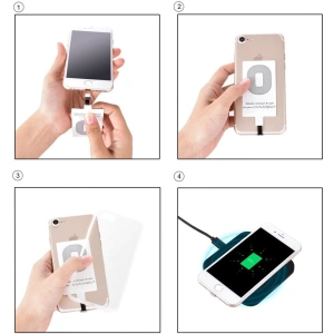 Hurtownia GSM - Adapter für kabelloses Laden Lightning Qi Choetech WP-IP weiß - CHT75 - {ean13} - Hurt
